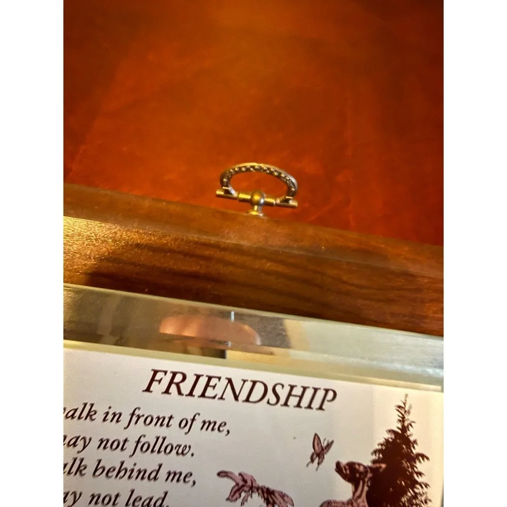 Wood Framed Friendship Quote Plaque‎ Deer Mirror Accent Wall Decor Gift